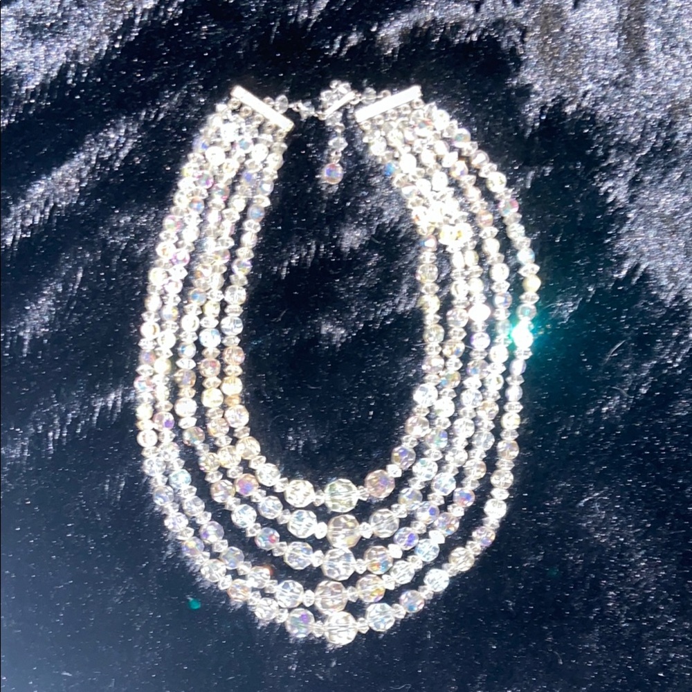 Elegant Multi-Strand Crystal Necklace - Picture 5 of 5